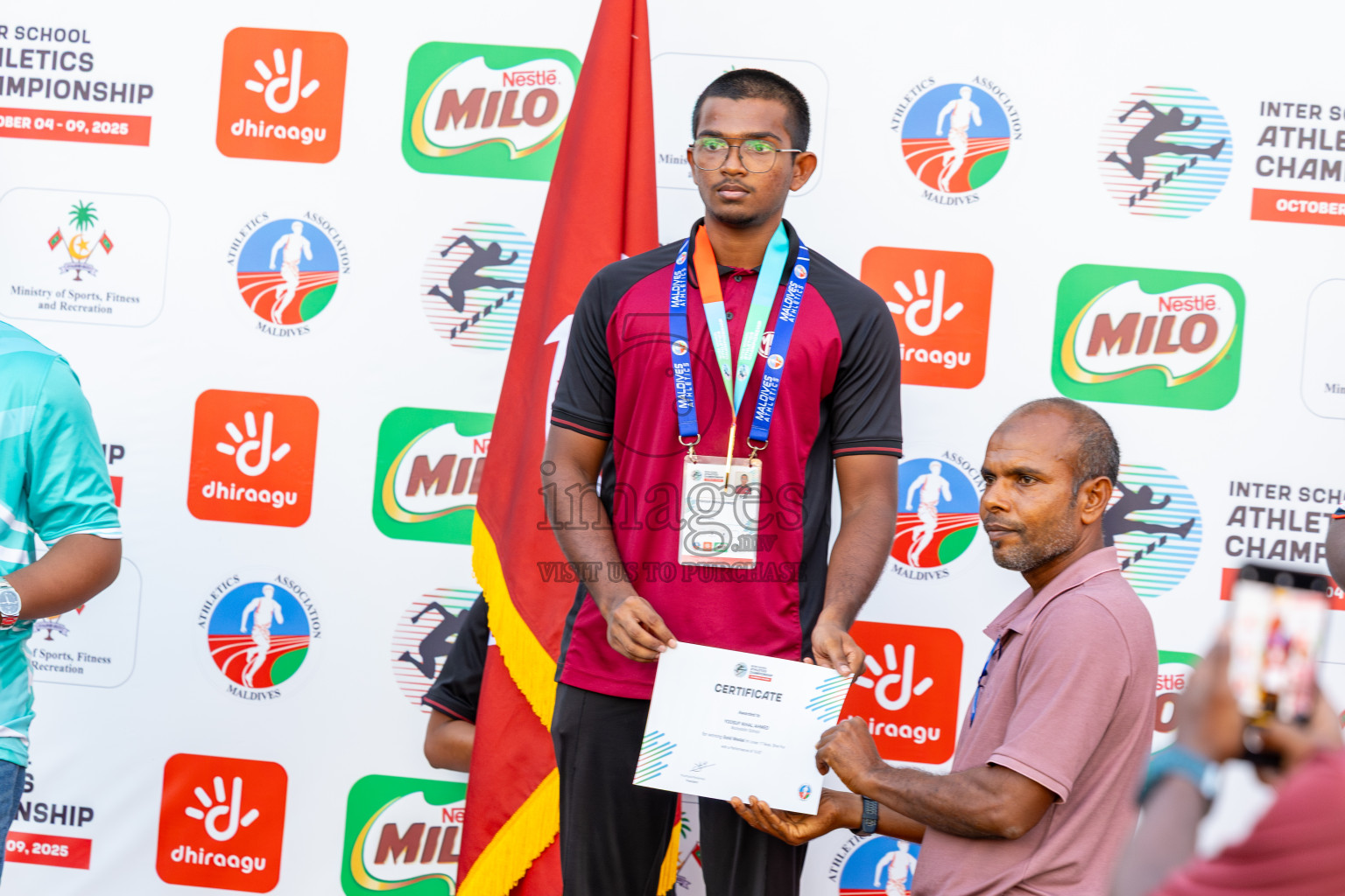 Day 1 of Inter-school Athletics Championship 2025 held in Ekuveni Synthetic Track, Male', Maldives on Monday, 06th October 2025. Photos by: Ismail Thoriq / Images.mv