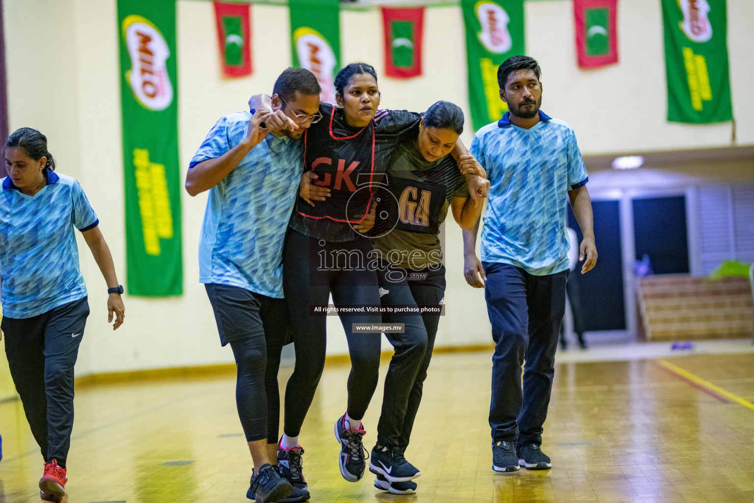 Kulhudhuffushi Youth & R.C vs Club Green Streets in the Finals of Milo National Netball Tournament 2021 (Women's) held on 5th December 2021 in Male', Maldives Photos: Ismail Thoriq / images.mv