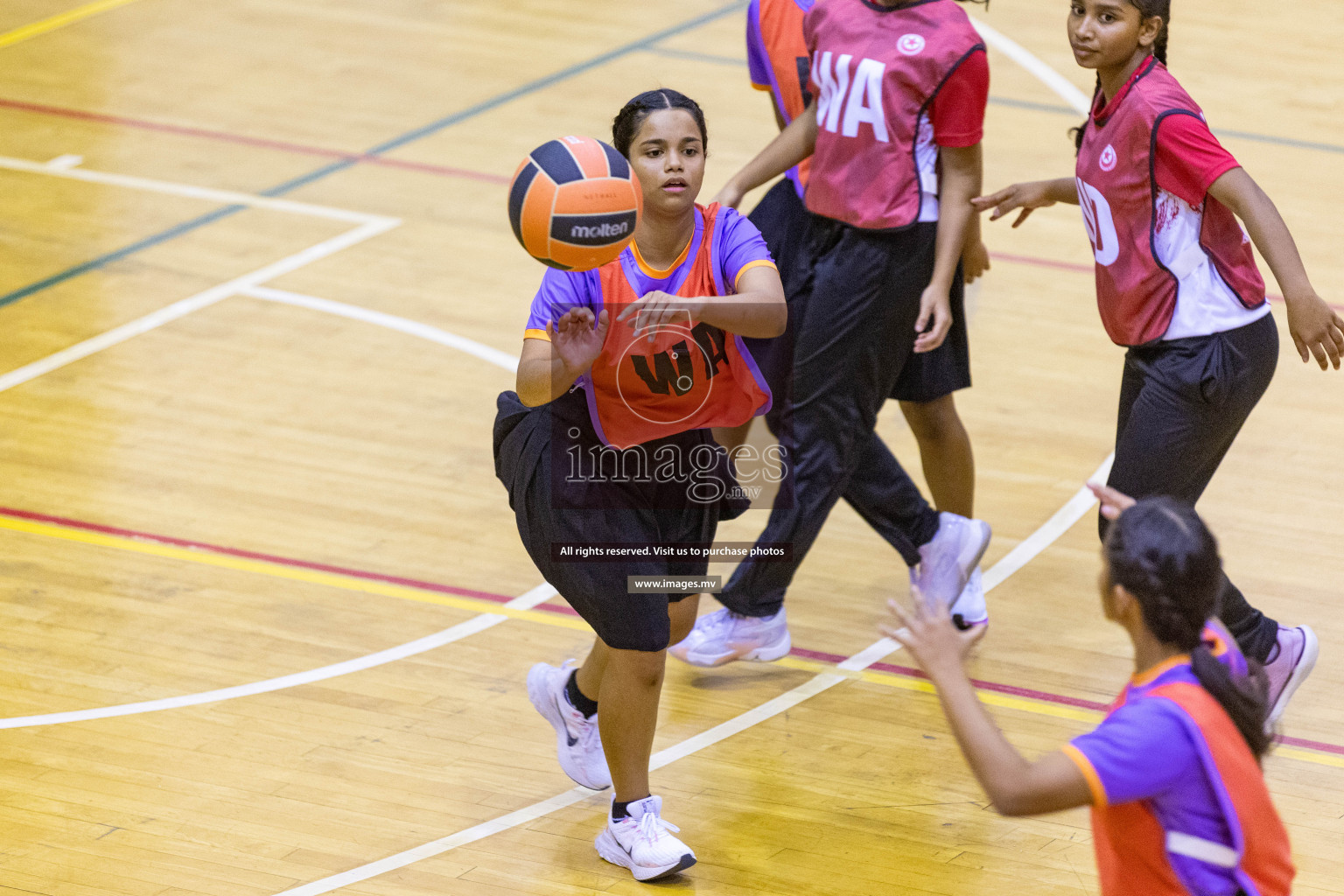 Day7 of 24th Interschool Netball Tournament 2023 was held in Social Center, Male', Maldives on 2nd November 2023. Photos: Nausham Waheed / images.mv