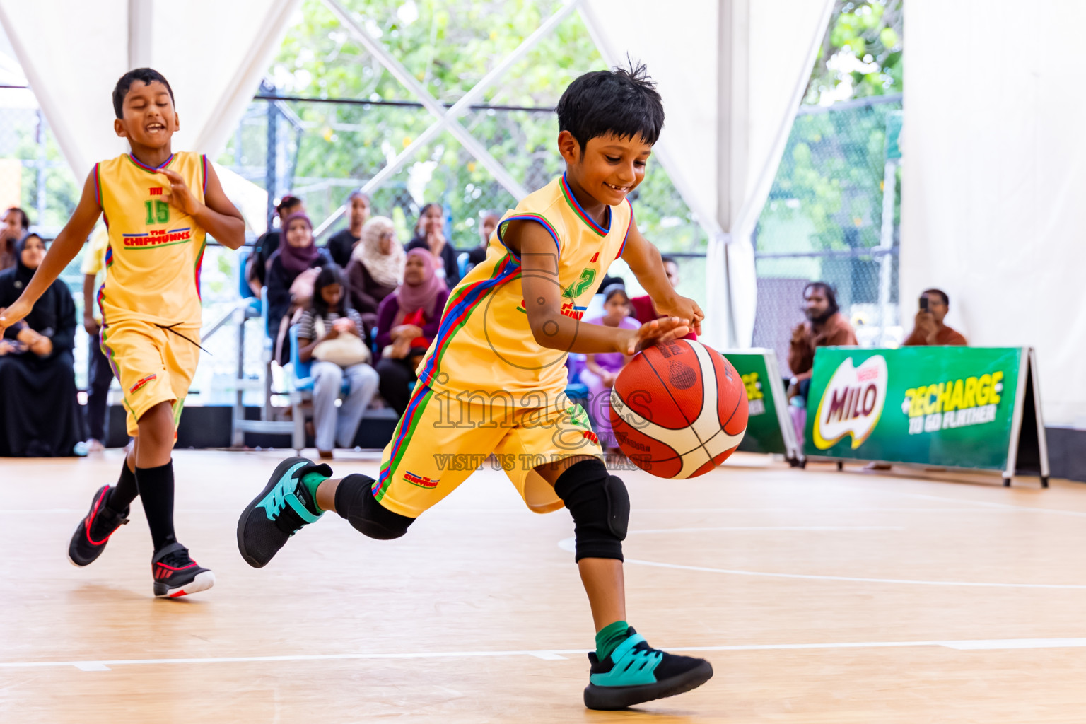 Day 3 of Milo 5 x 5 Junior Challenge 2025 - Basketball tournament held in Basketball Training Center, Male', Maldives on Saturday, 11th October 2025. Photos by: Nausham Waheed, Hassan Simah / Images.mv