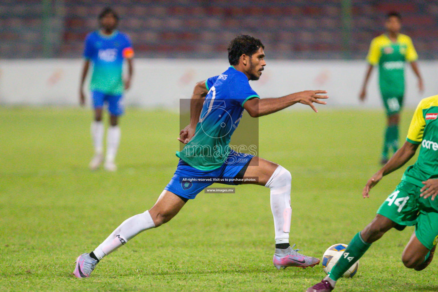 President's Cup 2023 Semi Final - Maziya Sports & Recreation vs Super United Sports, held in National Football Stadium, Male', Maldives  Photos: Mohamed Mahfooz Moosa/ Images.mv