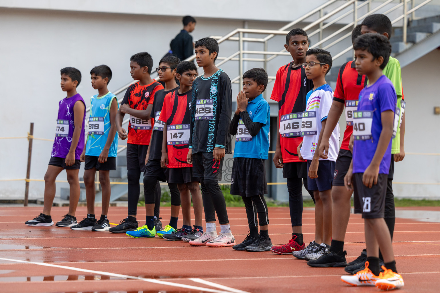 Day 1 of MWSC Interschool Athletics Championships 2024 held in Hulhumale Running Track, Hulhumale, Maldives on Saturday, 9th November 2024. 
Photos by: Ismail Thoriq, Hassan Simah / Images.mv