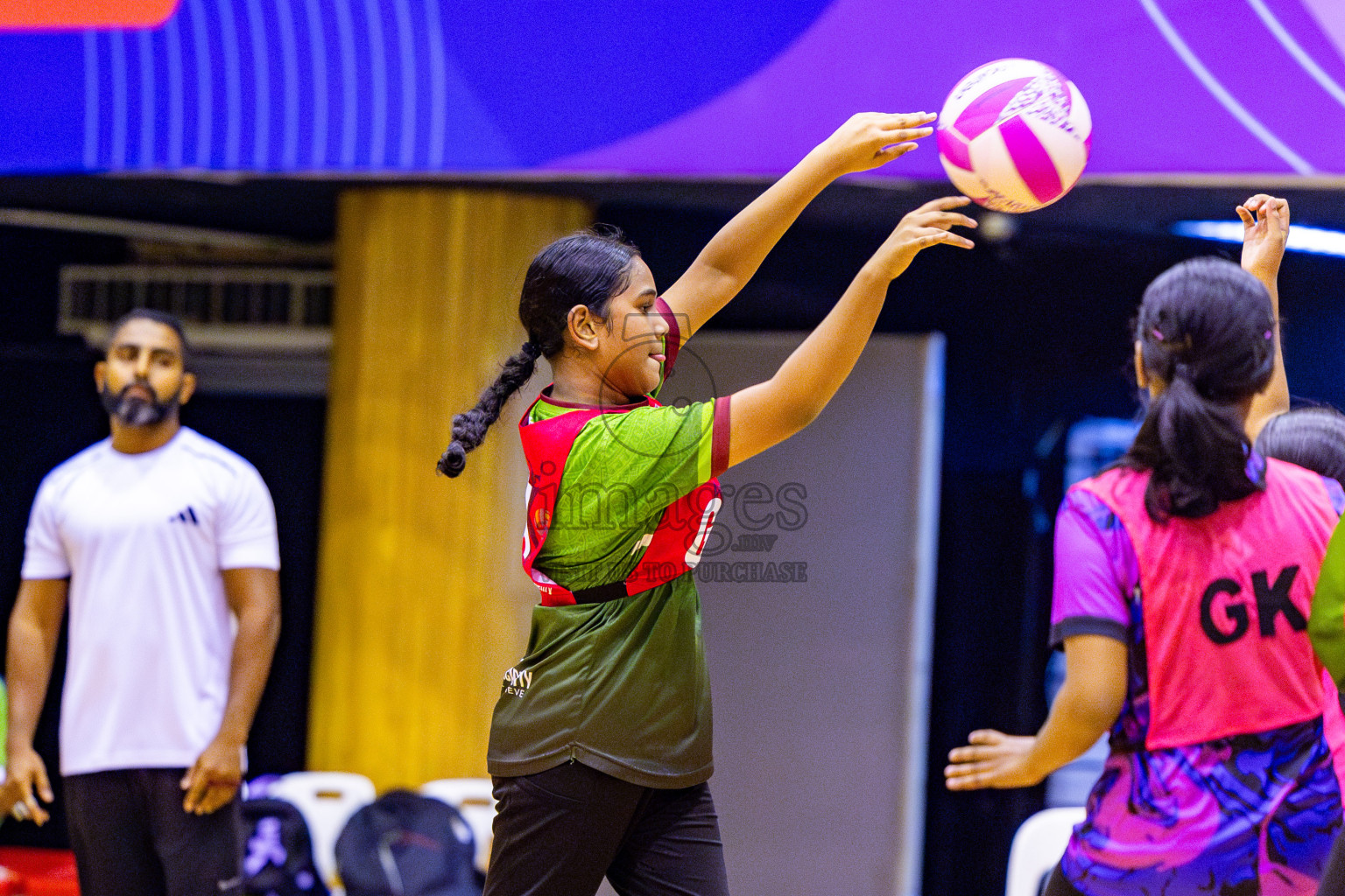 Netgen A vs N Sports Academy A in Day 3 of 3rd Netball Junior Championship, held at Social Center on Tuesday, 21st January 2025 . Photos: Nausham Waheed / images.mv