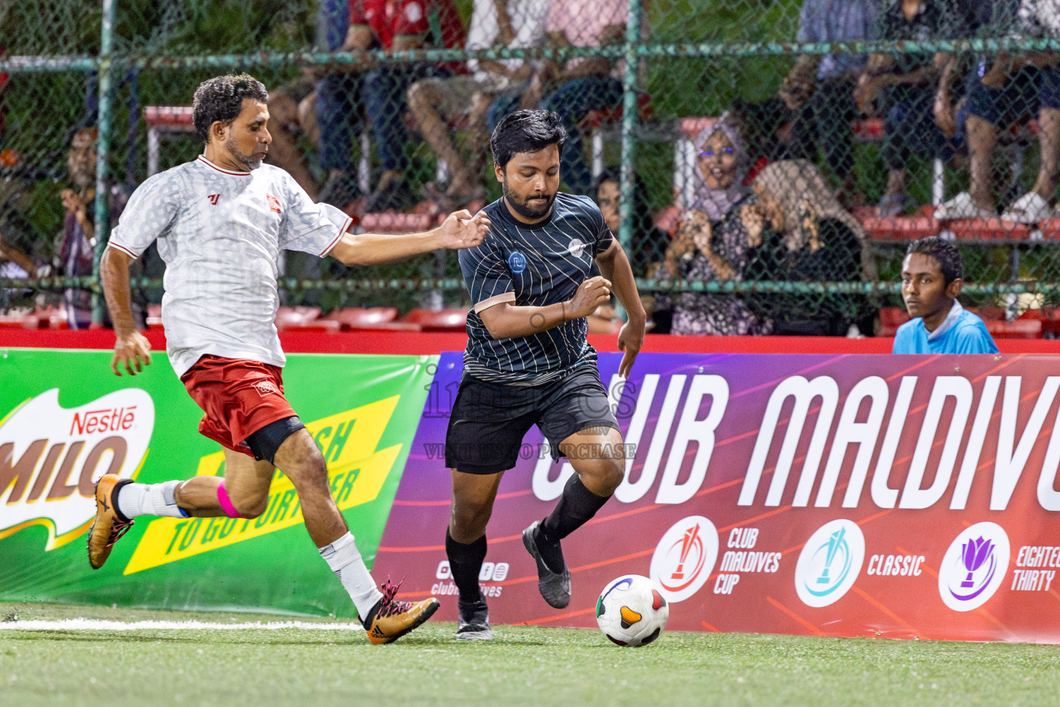 PEMA VS THAULEEMEE GULHUN in Club Maldives Classic 2024 held in Rehendi Futsal Ground, Hulhumale', Maldives on Monday, 9th September 2024. 
Photos: Nausham Waheed / images.mv