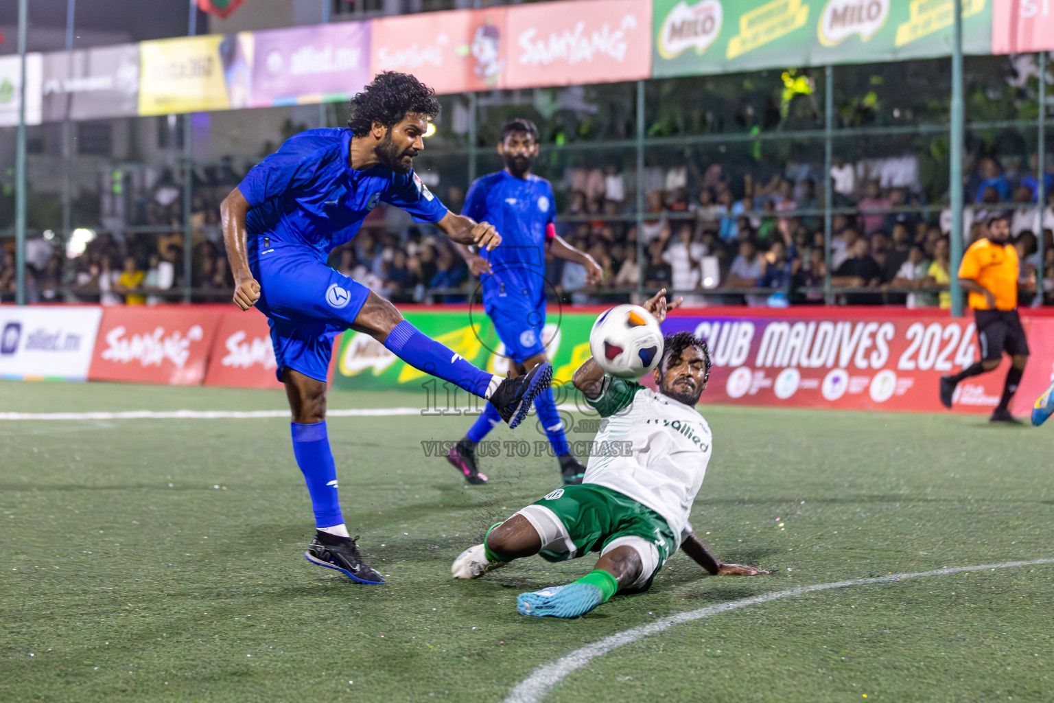 Team Allied vs Club HDC in Club Maldives Cup 2024 held in Rehendi Futsal Ground, Hulhumale', Maldives on Friday, 27th September 2024. 
Photos: Hassan Simah / images.mv