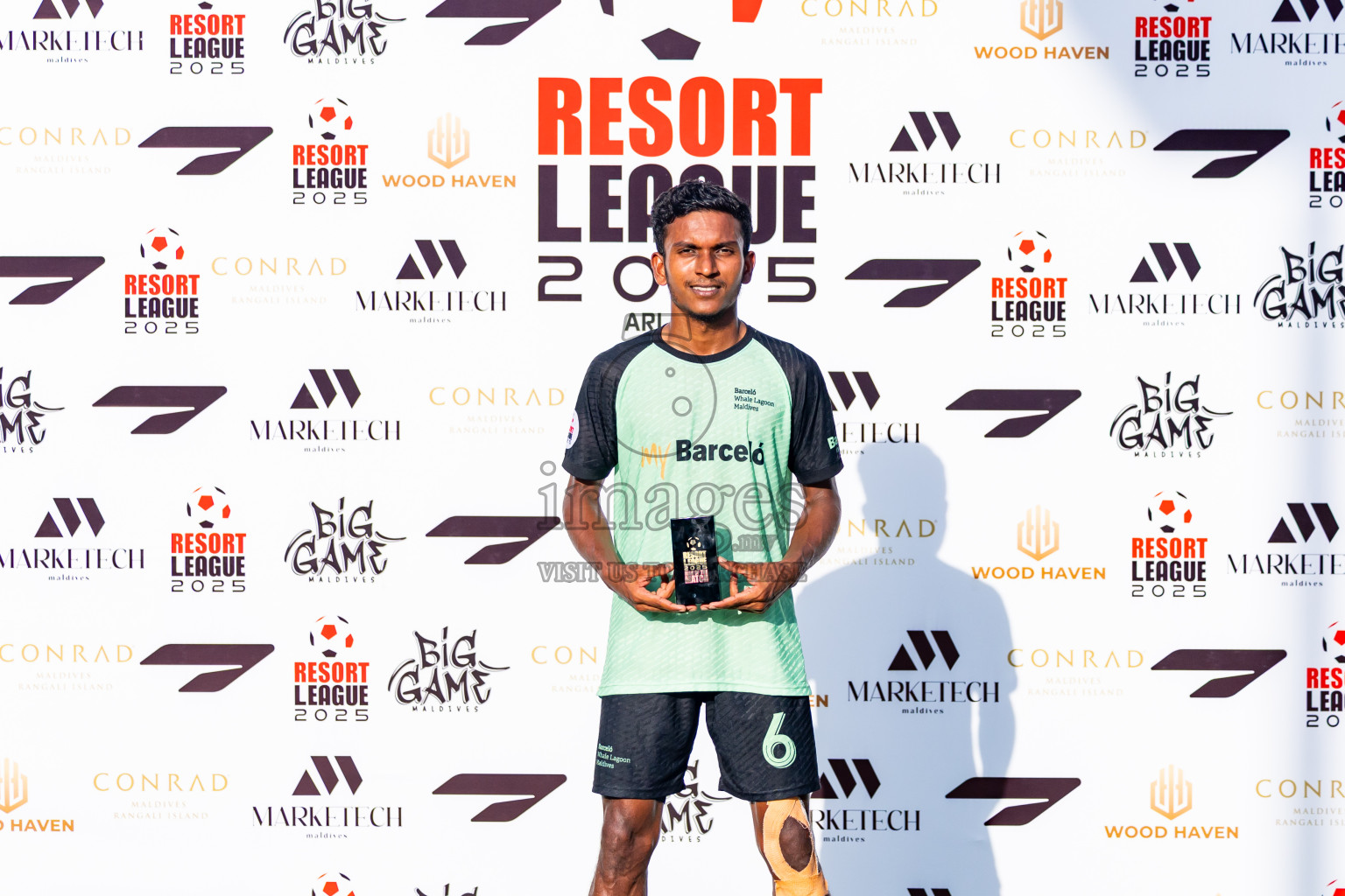 Barcelo vs Vilamendhoo in Day 3 of Resort League 2025 (Ari Zone) was held on Sunday, 22nd June 2025 in Conrad Maldives Rangali Island, Alif Dhaalu Atoll, Maldives. Photos: Nausham Waheed / images.mv