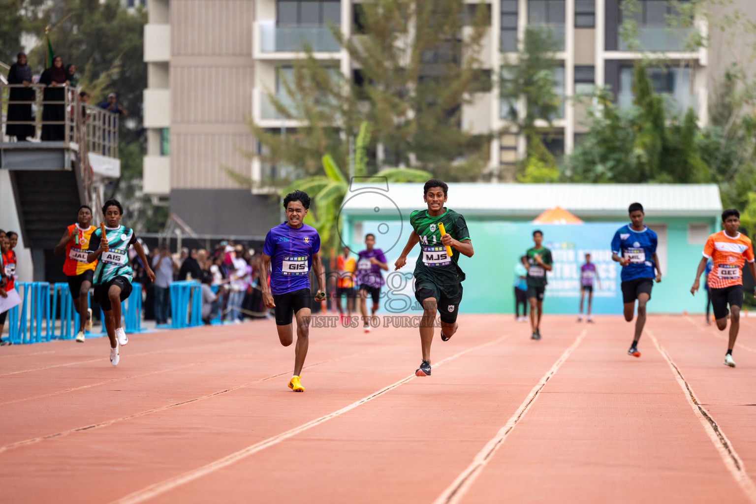 Day 6 of MWSC Interschool Athletics Championships 2024 held in Hulhumale Running Track, Hulhumale, Maldives on Thursday, 14th November 2024. Photos by: Ismail Thoriq / Images.mv