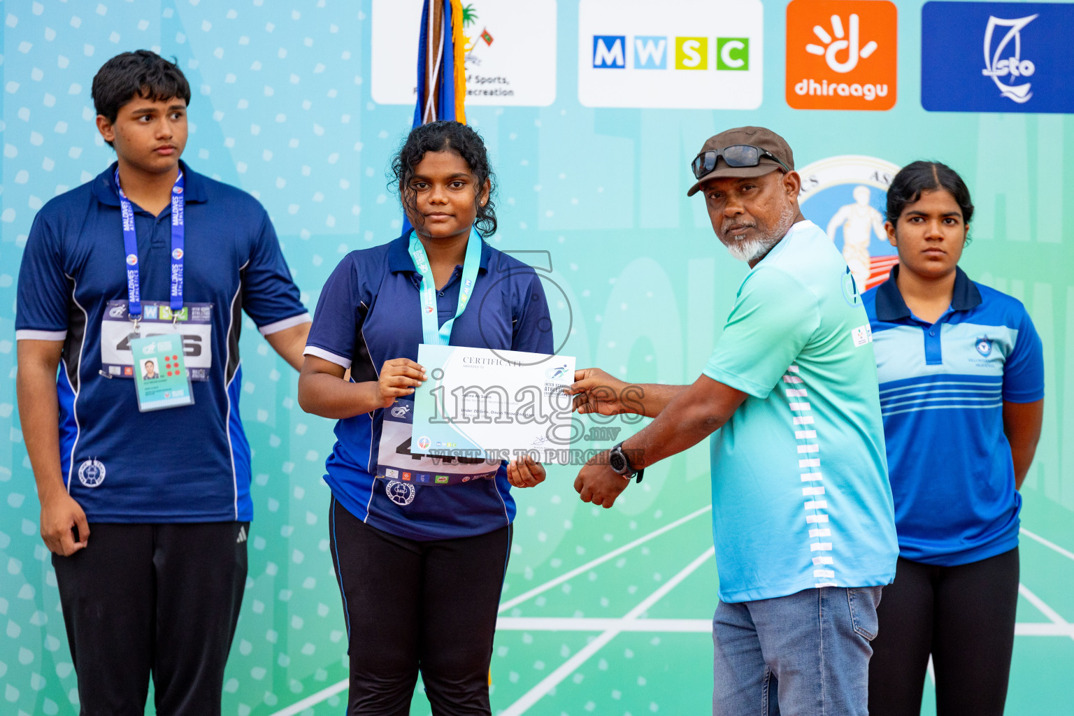 Day 2 of MWSC Interschool Athletics Championships 2024 held in Hulhumale Running Track, Hulhumale, Maldives on Sunday, 10th November 2024. 
Photos by: Hassan Simah / Images.mv