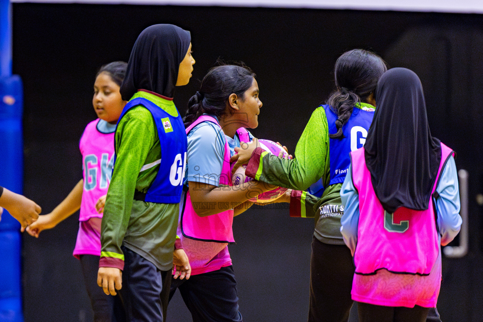 Netgen A vs Fiontti Sports Club in Day 3 of 3rd Netball Junior Championship, held at Social Center on Tuesday, 21st January 2025 . Photos: Nausham Waheed / images.mv