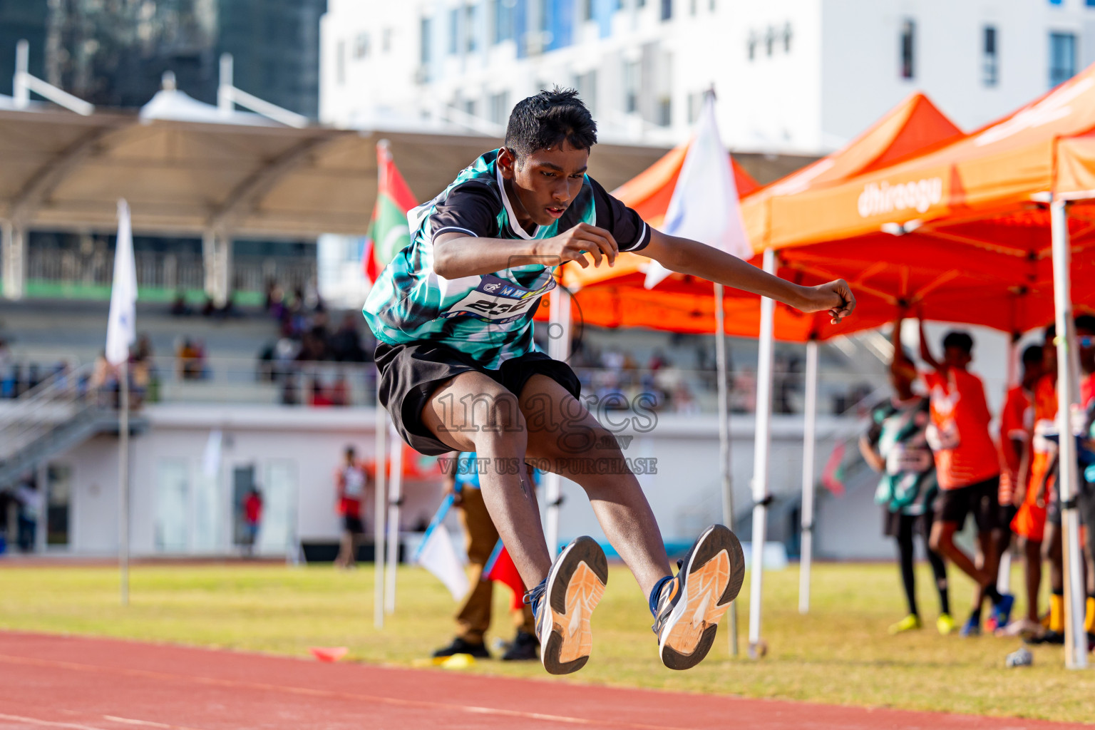 Day 3 of MWSC Interschool Athletics Championships 2024 held in Hulhumale Running Track, Hulhumale, Maldives on Monday, 11th November 2024. Photos by: Nausham Waheed / Images.mv