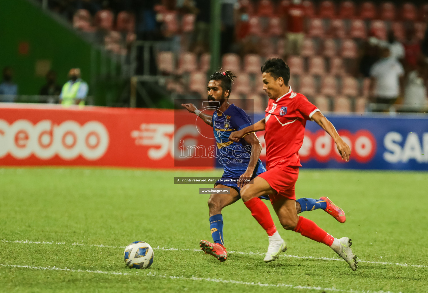 Nepal vs Sri Lanka in SAFF Championship 2021 held on 4th October 2021 in Galolhu National Stadium, Male', Maldives