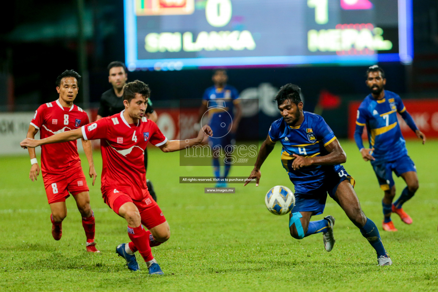 Nepal vs Sri Lanka in SAFF Championship 2021 held on 4th October 2021 in Galolhu National Stadium, Male', Maldives