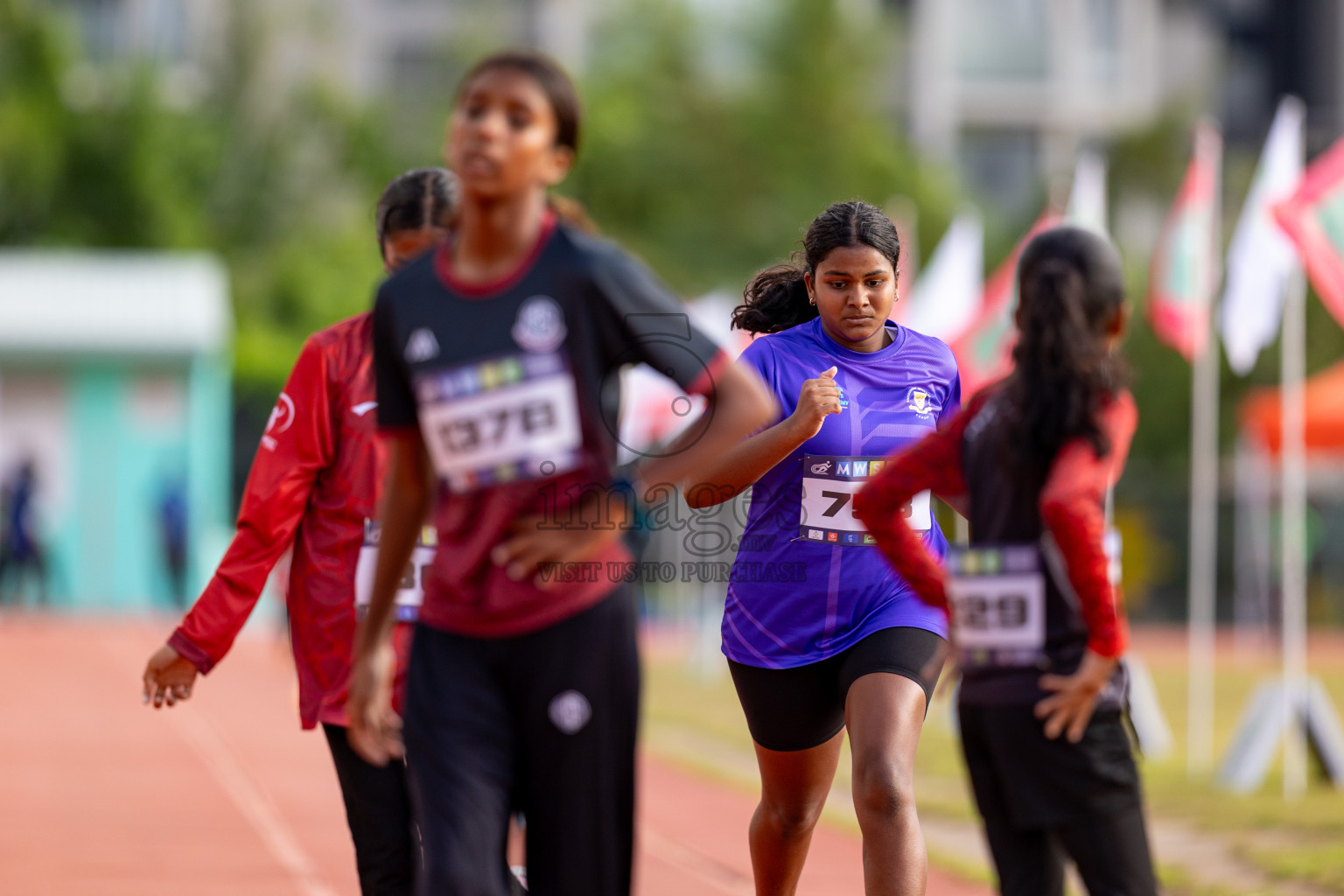 Day 3 of MWSC Interschool Athletics Championships 2024 held in Hulhumale Running Track, Hulhumale, Maldives on Monday, 11th November 2024. 
Photos by: Hassan Simah / Images.mv