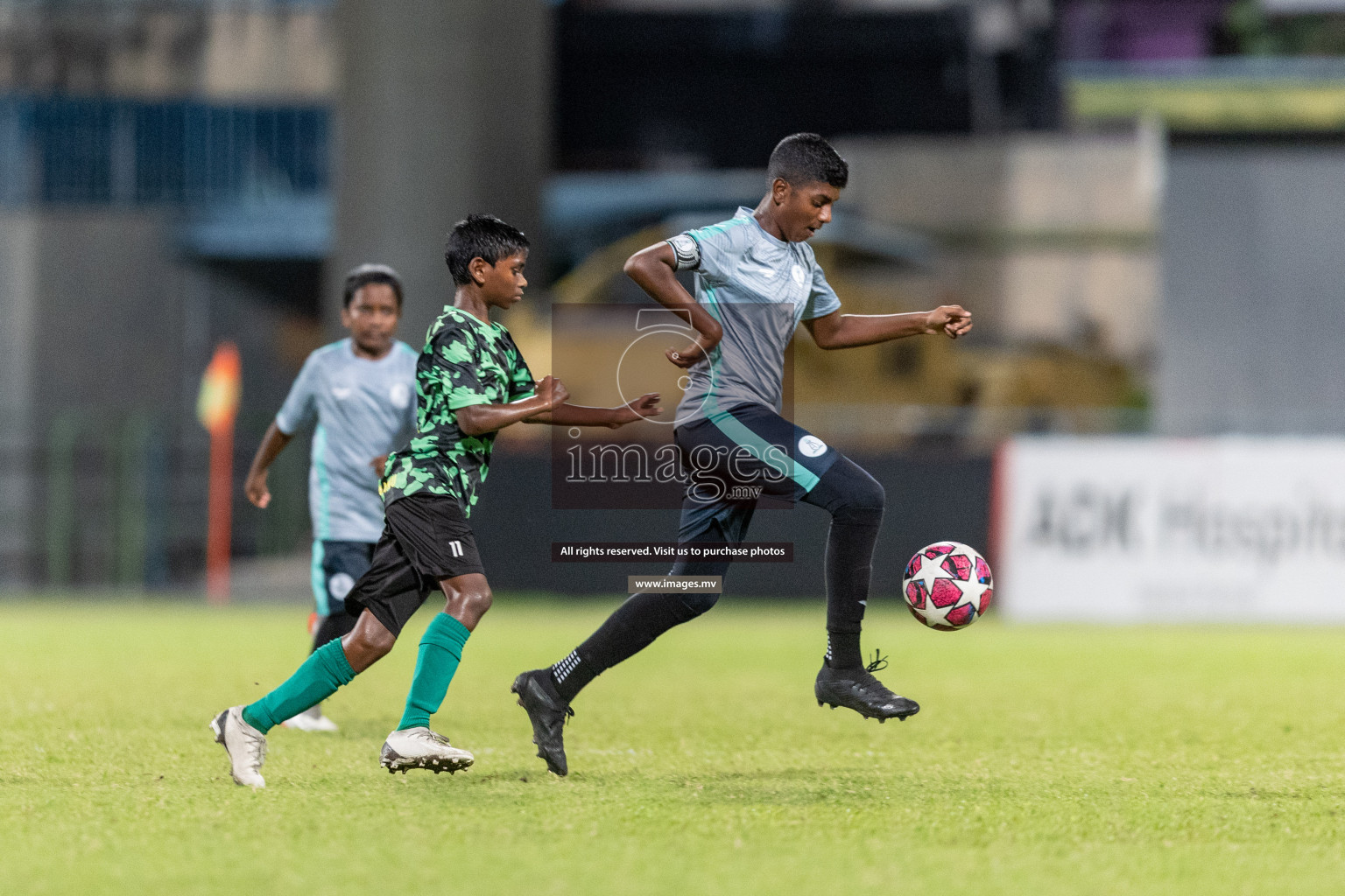 Kalaafaanu School vs Ahmadhiyya International School in the Final of FAM U13 Inter School Football Tournament 2022/23 was held in National Football Stadium on Sunday, 11th June 2023. Photos: Ismail Thoriq / images.mv