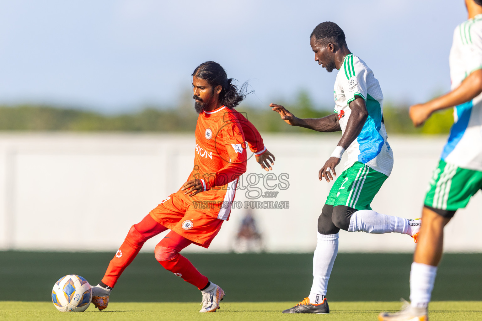 Huss Songun Football Team vs CC Sports Club in Day 2 of Eydhafushi Cup 2025 held in Eydhafushi Football Stadium at B. Eydhafushi, Maldives on Saturday, 6th September 2025. Photos: Mohamed Mahfouz Moosa / images.mv