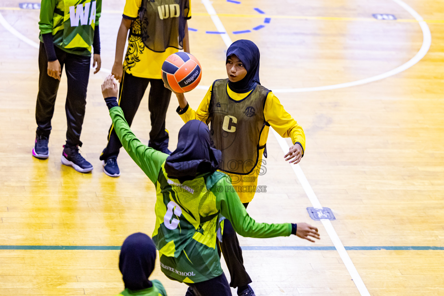 Day 13 of 25th Inter-School Netball Tournament was held in Social Center at Male', Maldives on Saturday, 24th August 2024. Photos: Nausham Waheed / images.mv