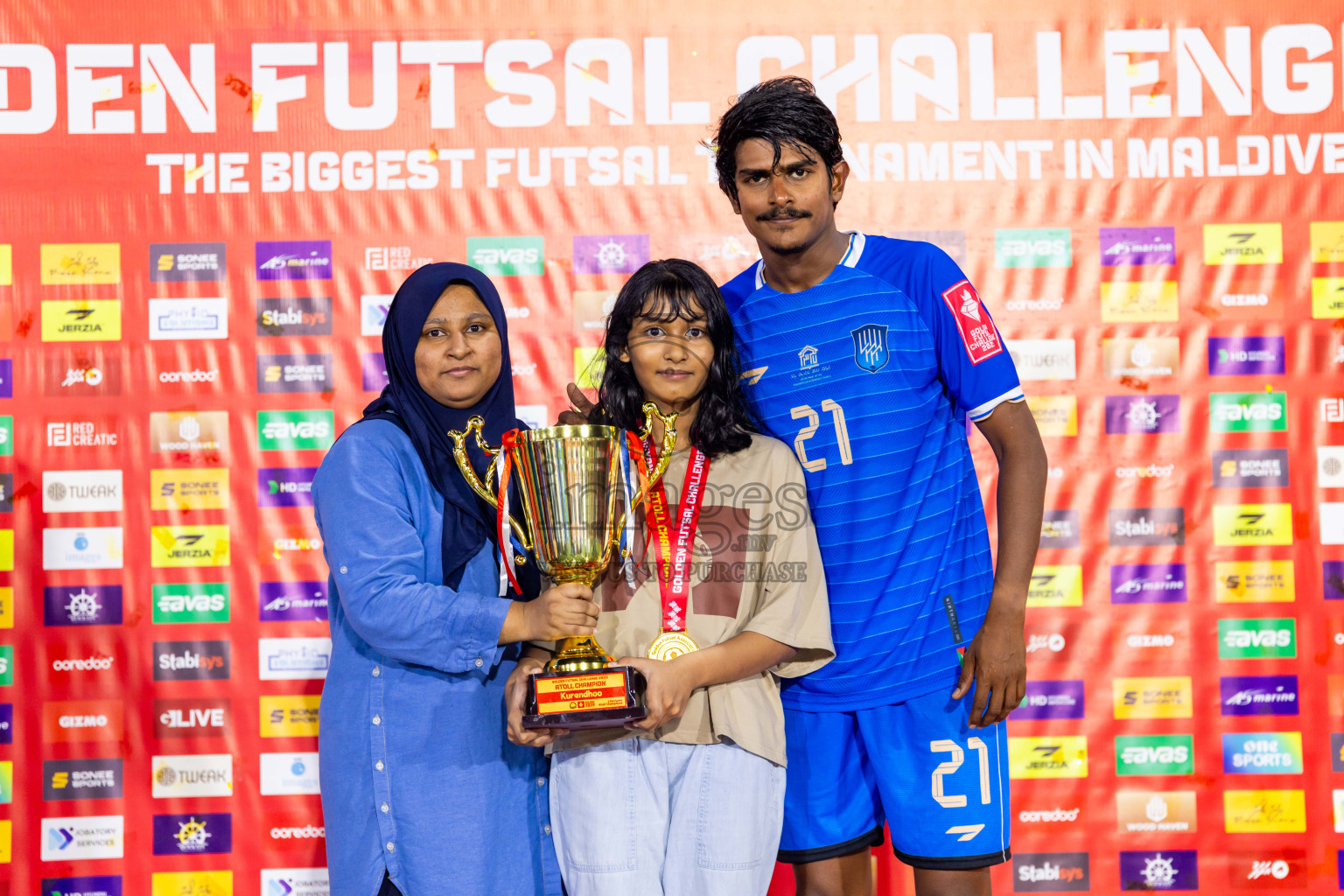Lh Naifaru vs Lh Kurendhoo in Lhaviyani Atoll Finals Day 26 of Golden Futsal Challenge 2025 was held on Thursday , 30th January 2025, in Hulhumale', Maldives. Photos: Nausham Waheed / images.mv
