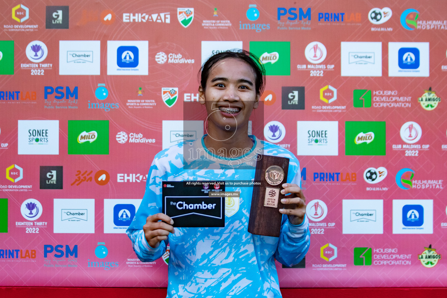 MPL vs DSC in Eighteen Thirty Women's Futsal Fiesta 2022 was held in Hulhumale', Maldives on Monday, 17th October 2022. Photos: Hassan Simah, Mohamed Mahfooz Moosa / images.mv