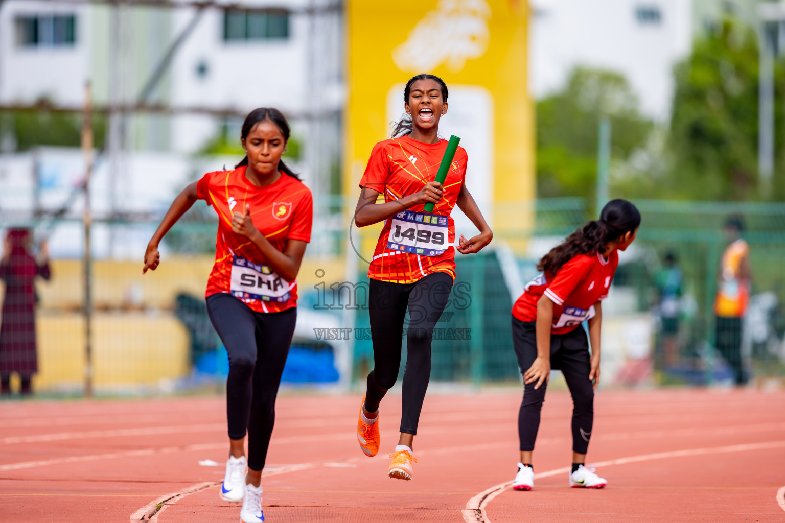 Day 6 of MWSC Interschool Athletics Championships 2024 held in Hulhumale Running Track, Hulhumale, Maldives on Thursday, 14th November 2024. Photos by: Nausham Waheed / Images.mv