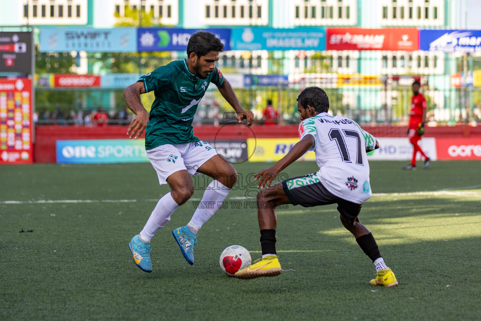 Th. Kinbidhoo vs Th. Vilufushi in Day 6 of Golden Futsal Challenge 2024 was held on Saturday, 20th January 2024, in Hulhumale', Maldives 
Photos: Hassan Simah / images.mv