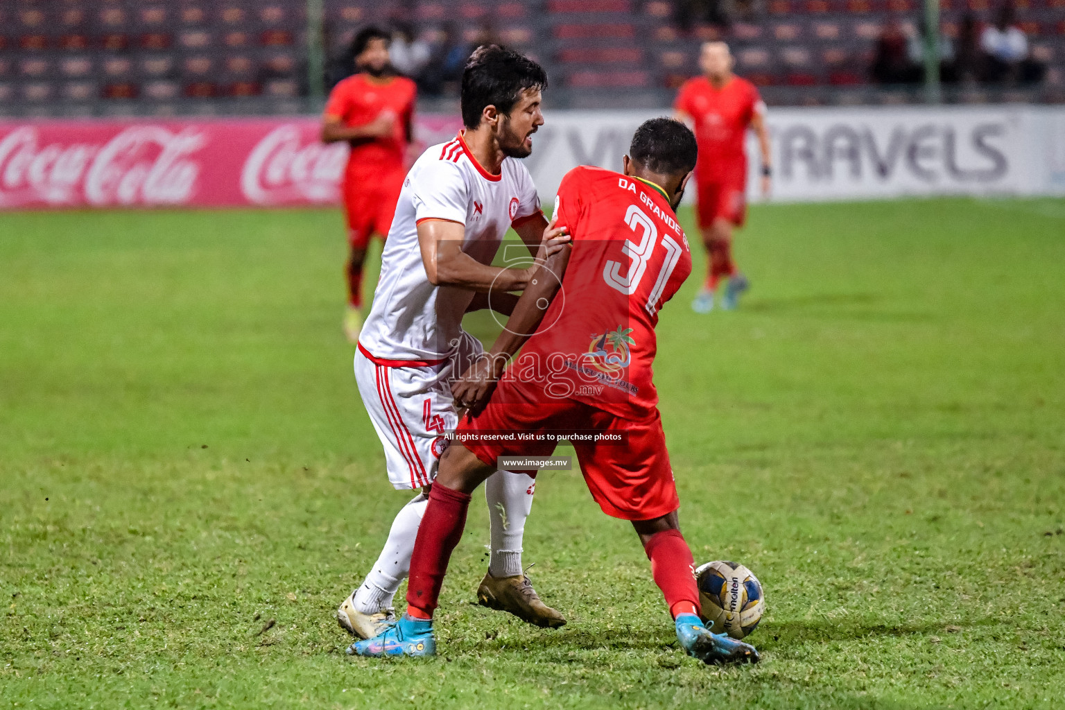 Da Grande vs Buru Sports Club in Dhivehi Premier League Qualification 22 on 27th Aug 2022, held in National Football Stadium, Male', Maldives Photos: Nausham Waheed / Images.mv