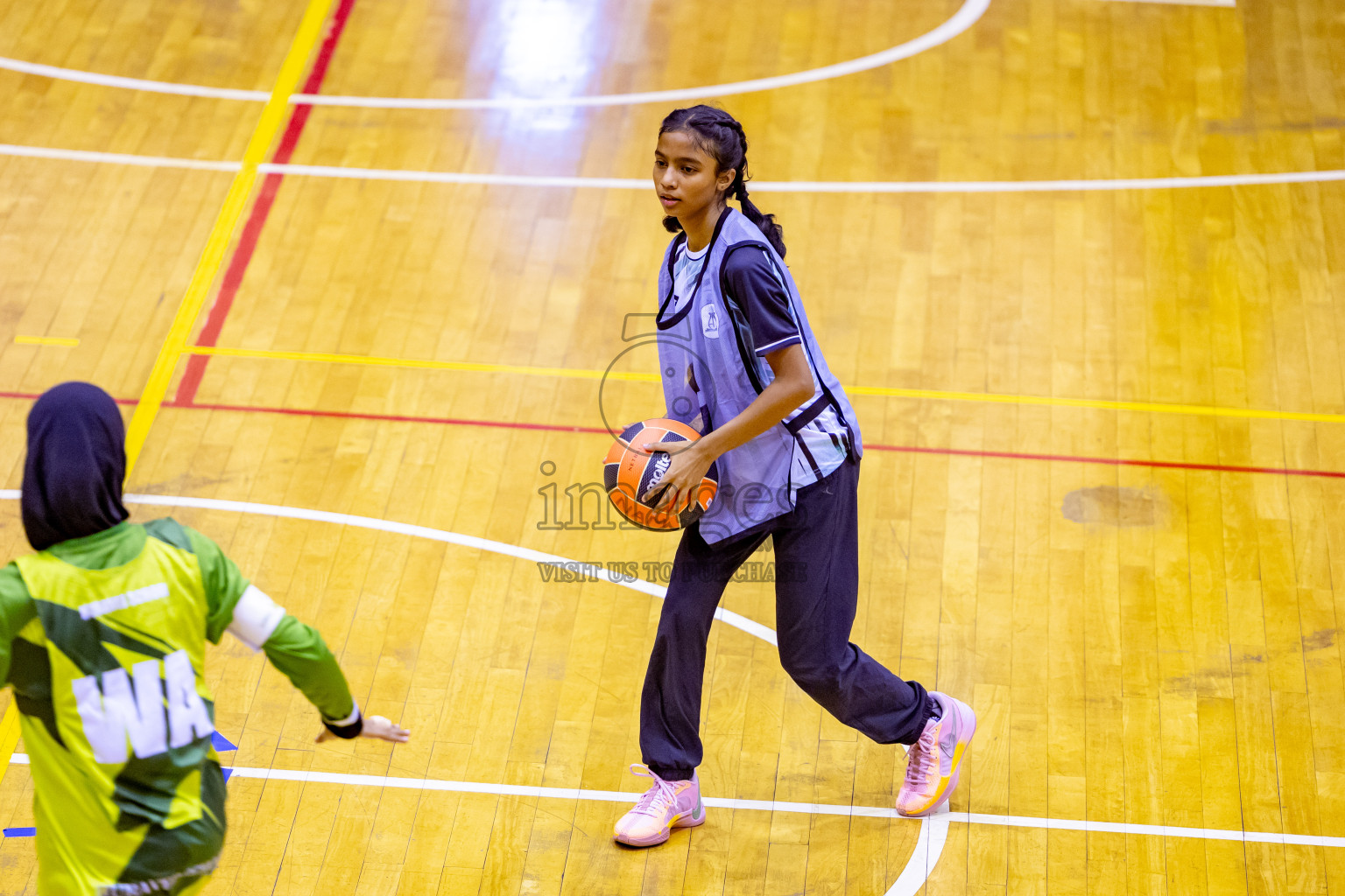 Day 3 of 25th Inter-School Netball Tournament was held in Social Center at Male', Maldives on Sunday, 11th August 2024. Photos: Nausham Waheed / images.mv