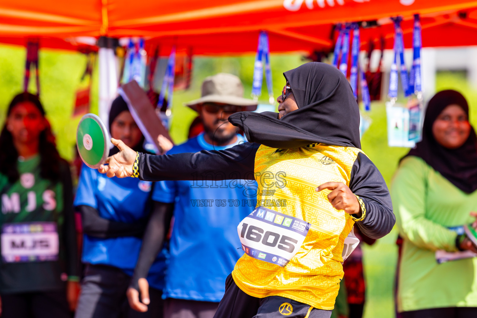 Day 6 of MWSC Interschool Athletics Championships 2024 held in Hulhumale Running Track, Hulhumale, Maldives on Thursday, 14th November 2024. Photos by: Nausham Waheed / Images.mv