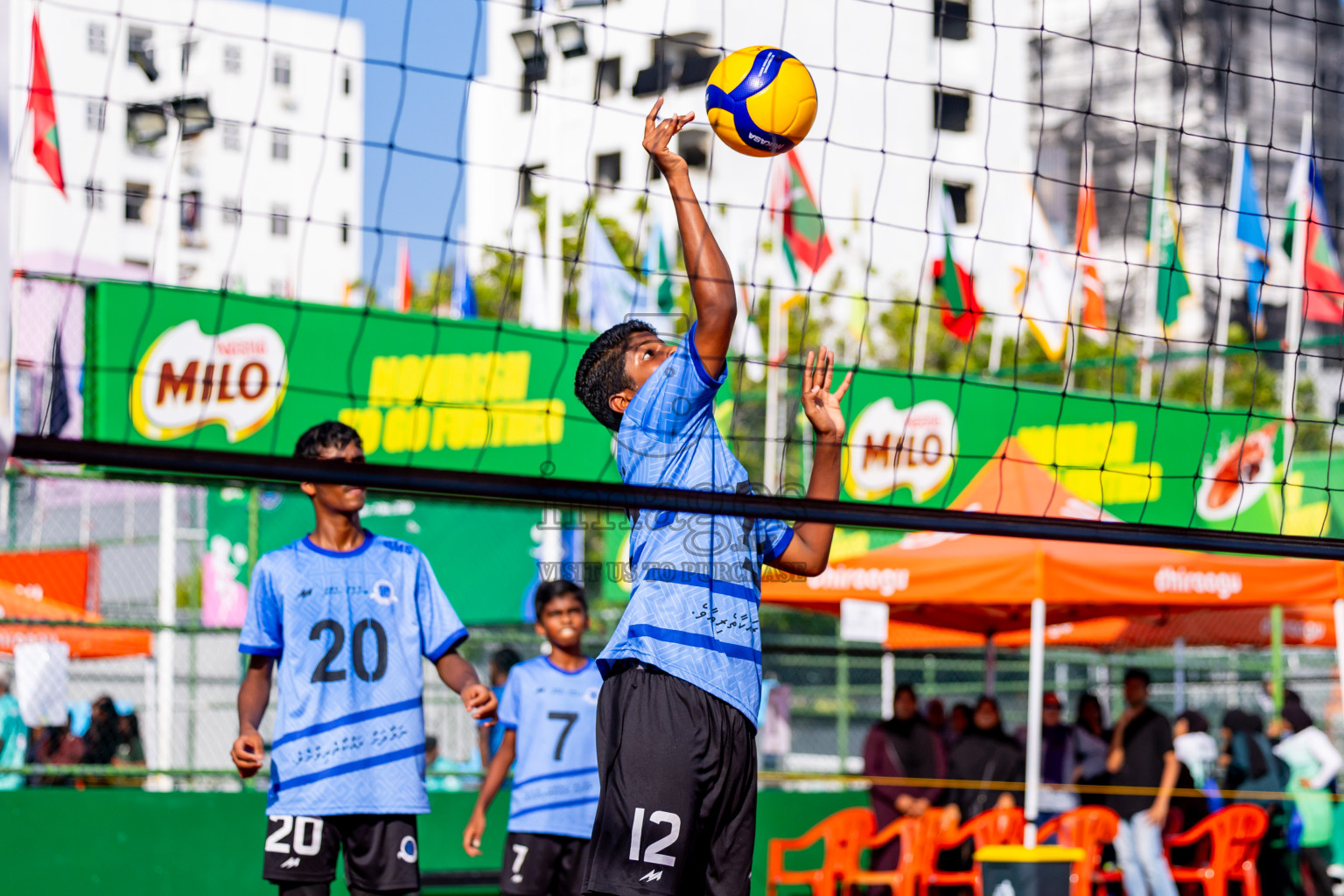 Day 13 of Interschool Volleyball Tournament 2024 was held in Ekuveni Volleyball Court at Male', Maldives on Thursday, 5th December 2024. Photos: Nausham Waheed / images.mv