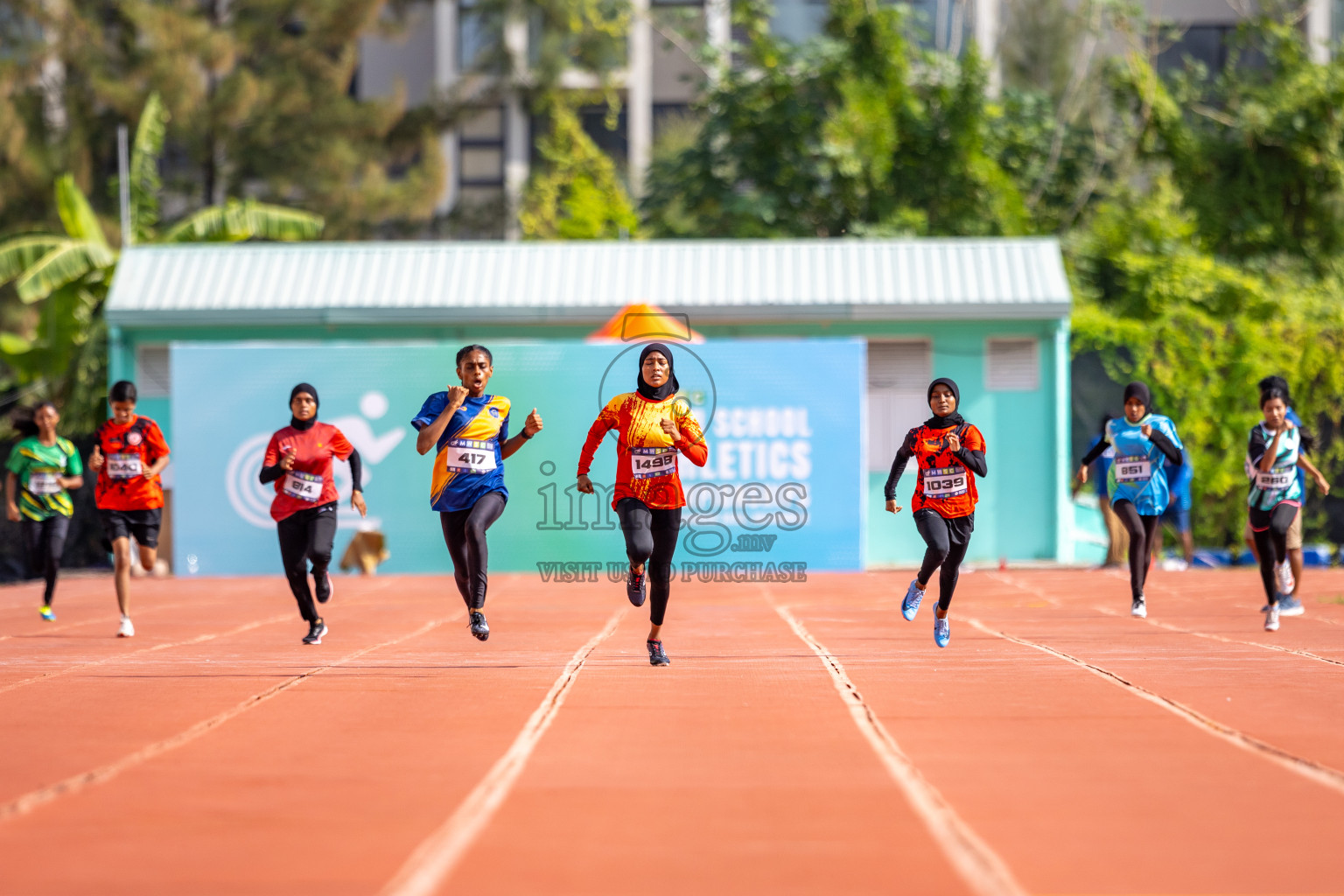 Day 4 of MWSC Interschool Athletics Championships 2024 held in Hulhumale Running Track, Hulhumale, Maldives on Tuesday, 12th November 2024. Photos by: Raaif Yoosuf / Images.mv