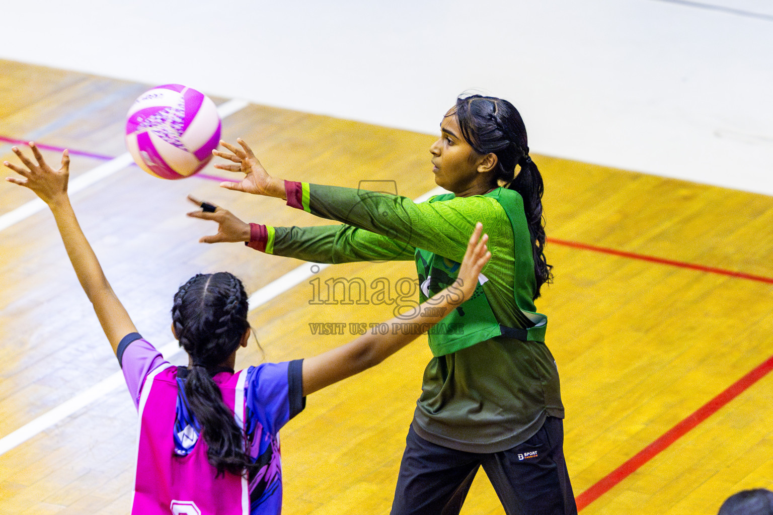 Fiontti Sports Club vs N Sports Academy A U15 Finals of 3rd Netball Junior Championship, held at Social Center on Saturday, 25th January 2025 . Photos: Nausham Waheed / images.mv