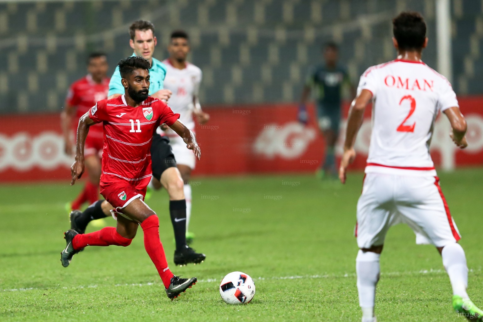 Asian Cup Qualifier between Maldives and Oman in National Stadium, on 10 October 2017 Male' Maldives. ( Images.mv Photo: Abdulla Abeedh )