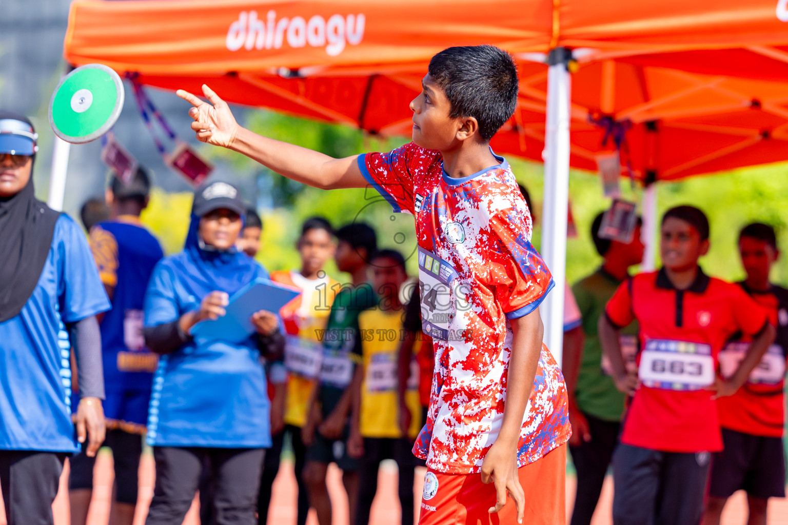 Day 4 of MWSC Interschool Athletics Championships 2024 held in Hulhumale Running Track, Hulhumale, Maldives on Tuesday, 12th November 2024. Photos by: Nausham Waheed / Images.mv