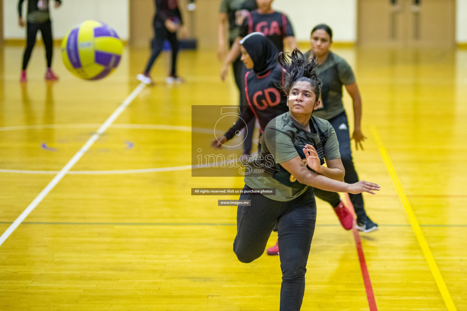 Kulhudhuffushi Youth & R.C vs Club Green Streets in the Finals of Milo National Netball Tournament 2021 (Women's) held on 5th December 2021 in Male', Maldives Photos: Ismail Thoriq / images.mv