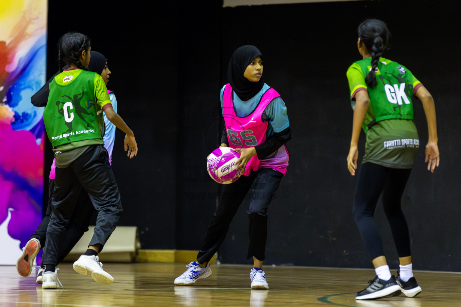 Young netter A vd Fionti sports academy in Day 3 of 3rd Netball Junior Championship, held at Social Center on Wednesday 22nd January 2025 . Photos: Shuu Abdul Sattar / images.mv