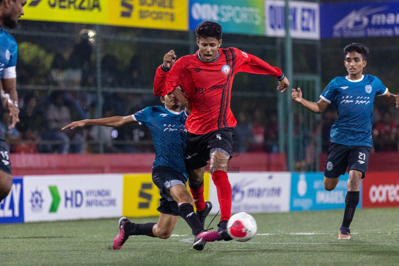 HDh Nellaidhoo vs HDh Nolhivaram in Golden Futsal Challenge 2024 was held on Tuesday, 16th January 2024, in Hulhumale', Maldives Photos: Ismail Thoriq / images.mv