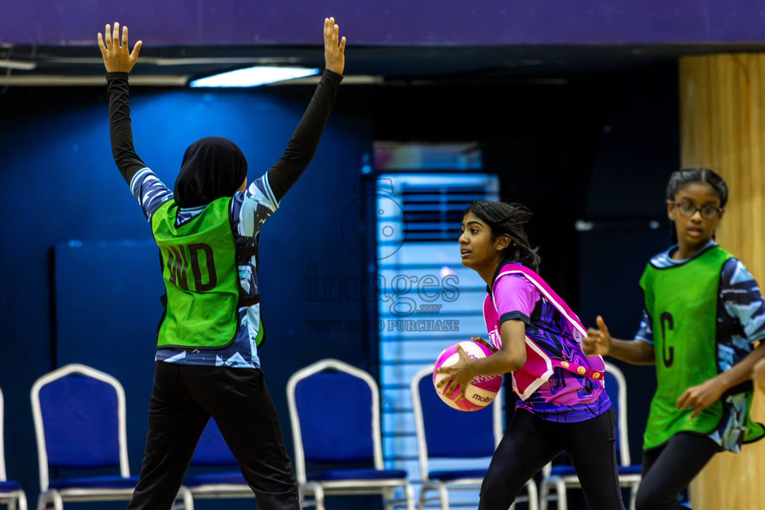 High Flyers vs N Sports Academy A  in Day 6 of 3rd Netball Junior Championship, held at Social Center on Friday 24th January 2025 . Photos: Shuu Abdul Sattar / images.mv