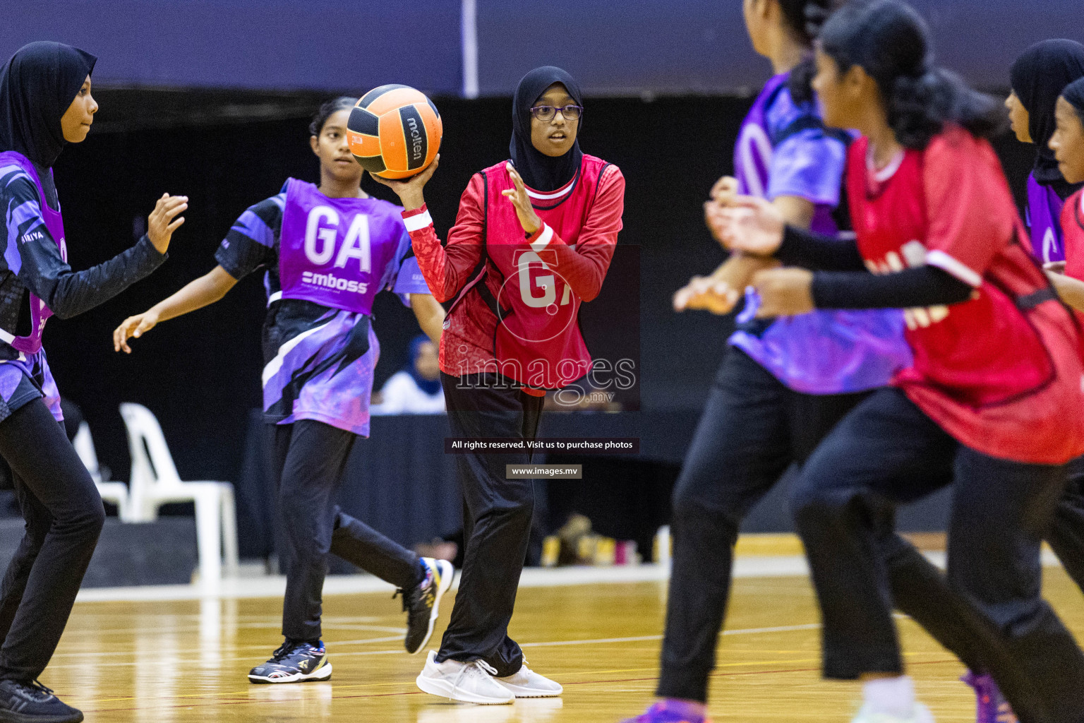 Day3 of 24th Interschool Netball Tournament 2023 was held in Social Center, Male', Maldives on 29th October 2023. Photos: Nausham Waheed, Mohamed Mahfooz Moosa / images.mv