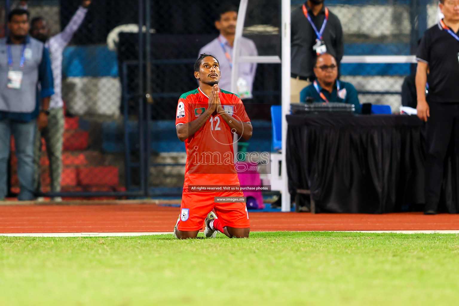 Bhutan vs Bangladesh in SAFF Championship 2023 held in Sree Kanteerava Stadium, Bengaluru, India, on Wednesday, 28th June 2023. Photos: Nausham Waheed, Hassan Simah / images.mv