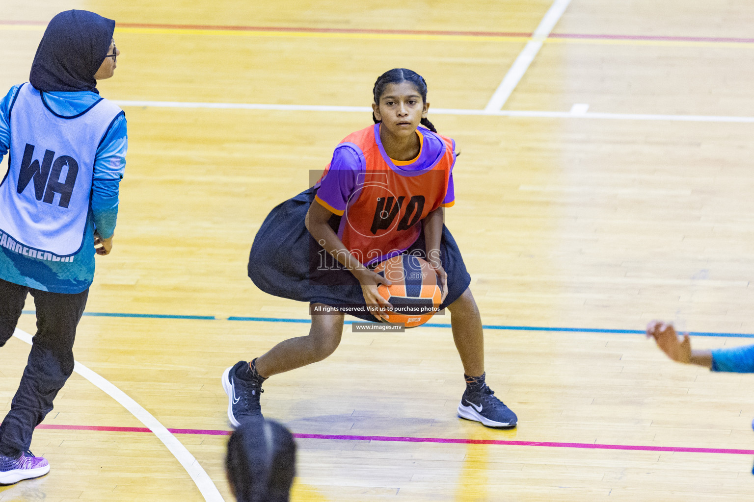 Day 10 of 24th Interschool Netball Tournament 2023 was held in Social Center, Male', Maldives on 5th November 2023. Photos: Nausham Waheed / images.mv