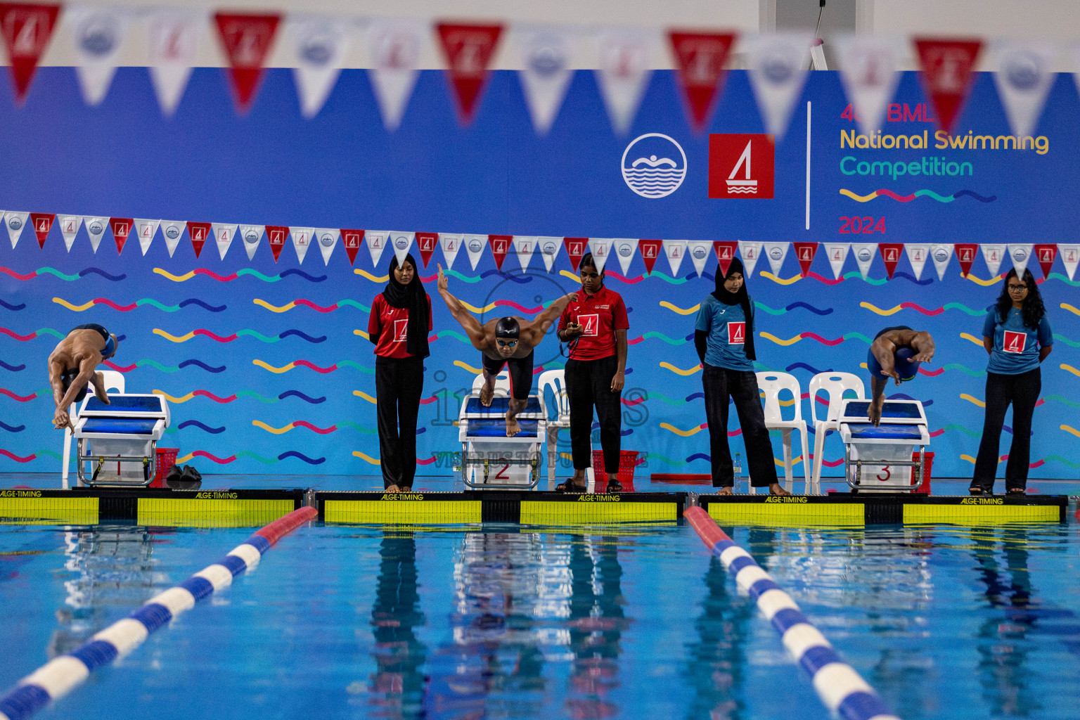 Day 2 of National Swimming Competition 2024 held in Hulhumale', Maldives on Saturday, 14th December 2024. Photos: Hassan Simah / images.mv