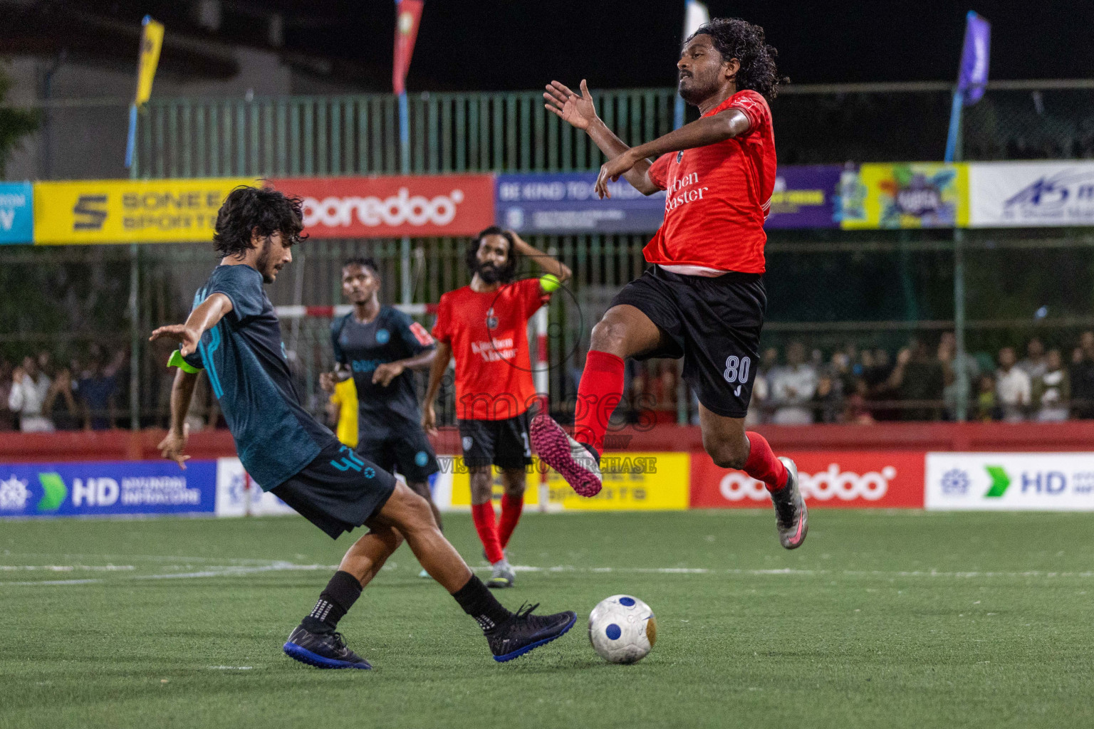 Sh Kanditheemu vs Sh Feydhoo in Day 21 of Golden Futsal Challenge 2024 was held on Sunday , 4th February 2024 in Hulhumale', Maldives Photos: Nausham Waheed / images.mv