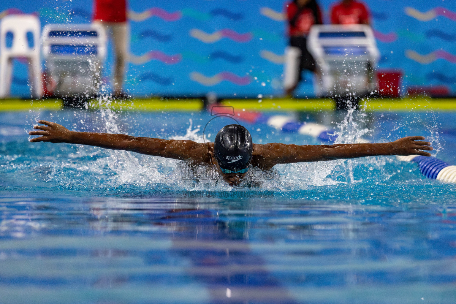 Day 2 of National Swimming Competition 2024 held in Hulhumale', Maldives on Saturday, 14th December 2024. Photos: Hassan Simah / images.mv