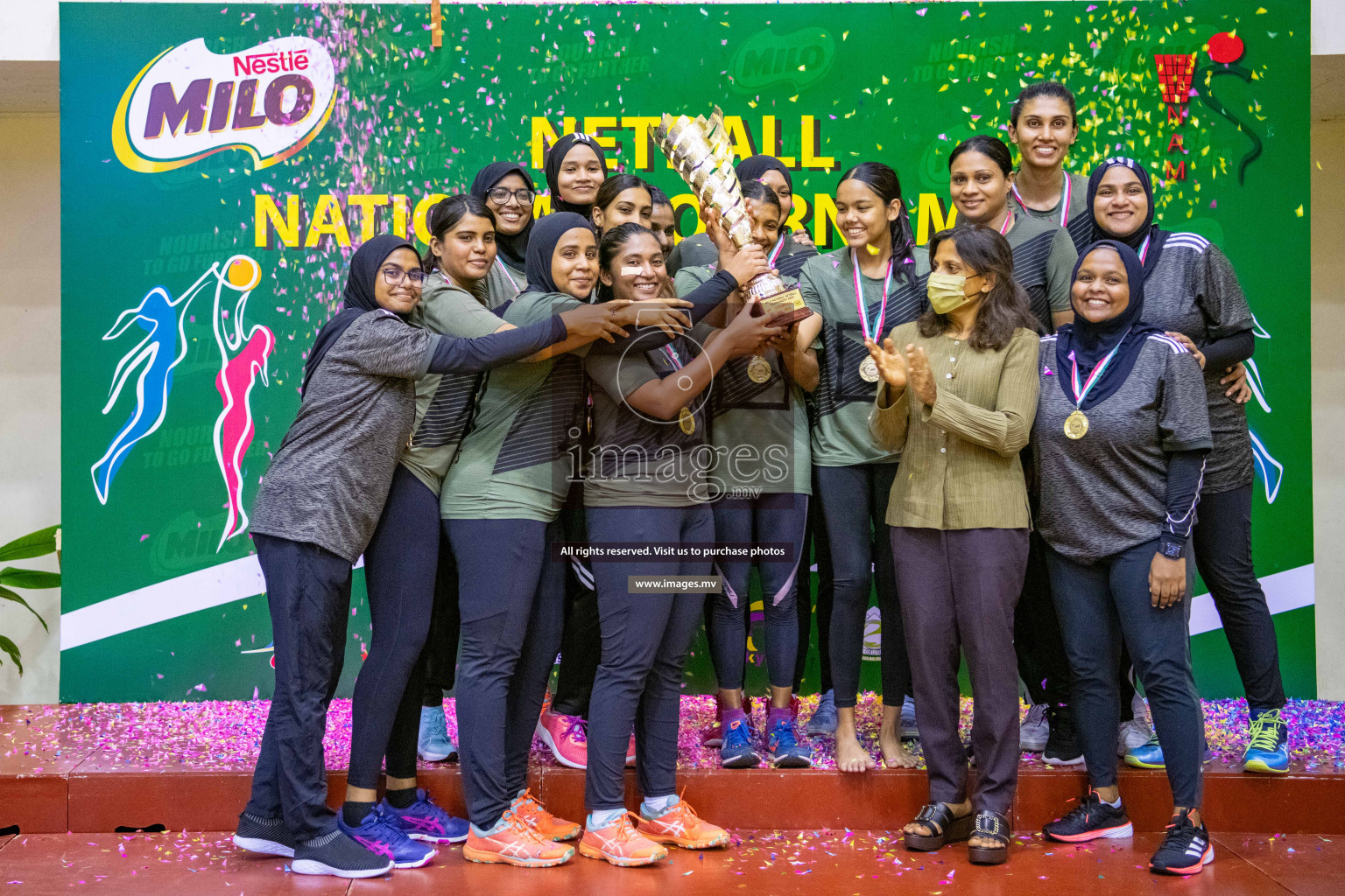 Kulhudhuffushi Youth & R.C vs Club Green Streets in the Finals of Milo National Netball Tournament 2021 (Women's) held on 5th December 2021 in Male', Maldives Photos: Ismail Thoriq / images.mv