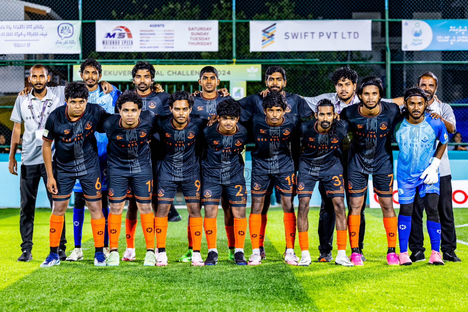 Dee Cee Jay SC vs Much Black in Semi Final of Laamehi Dhiggaru Ekuveri Futsal Challenge 2024 was held on Monday, 29th July 2024, at Dhiggaru Futsal Ground, Dhiggaru, Maldives Photos: Nausham Waheed / images.mv