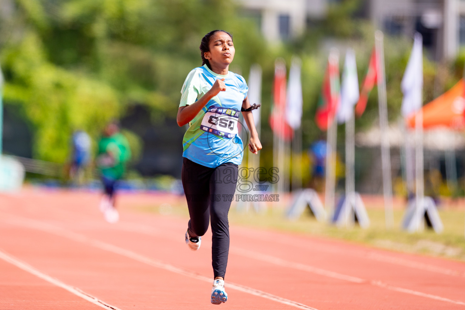 Day 3 of MWSC Interschool Athletics Championships 2024 held in Hulhumale Running Track, Hulhumale, Maldives on Monday, 11th November 2024. 
Photos by: Hassan Simah / Images.mv