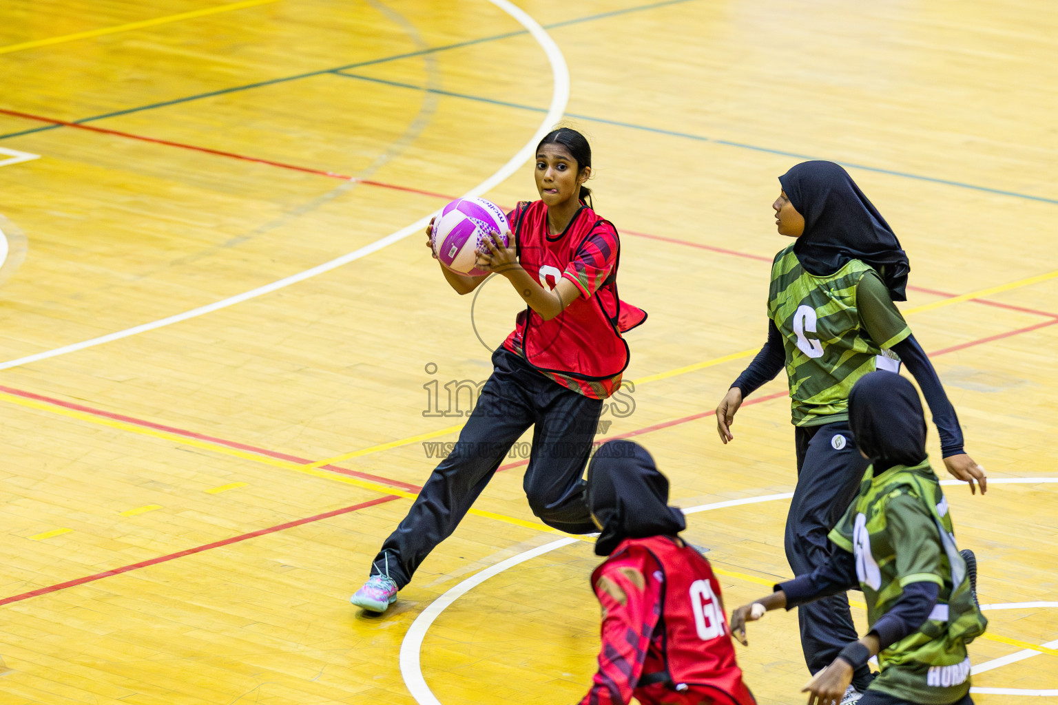 Day 1 of Inter-School Netball Tournament 2025 was held in Social Center Indoor Hall on Saturday, 18th October 2025. Photos: Areef Adam / images.mv