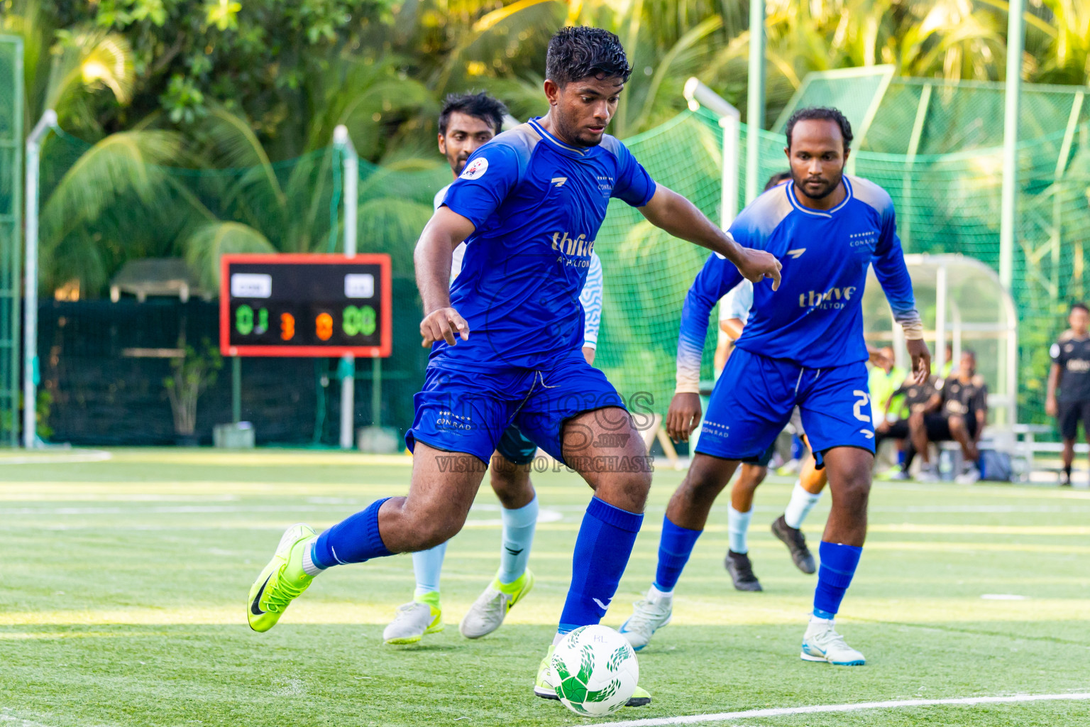 Lily Beach vs Conrad in Day 2 of Resort League 2025 (Ari Zone) was held on Saturday, 21st June 2025 in Conrad Maldives Rangali Island, Alif Dhaalu Atoll, Maldives. Photos: Nausham Waheed / images.mv