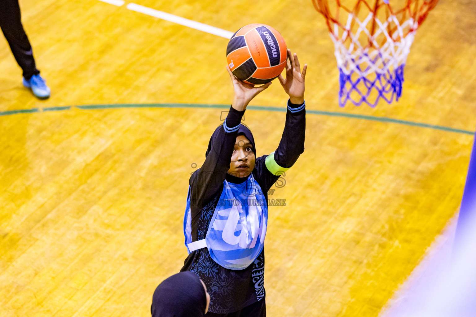 Day 12 of 25th Inter-School Netball Tournament was held in Social Center at Male', Maldives on Thursday, 22nd August 2024. Photos: Nausham Waheed / images.mv