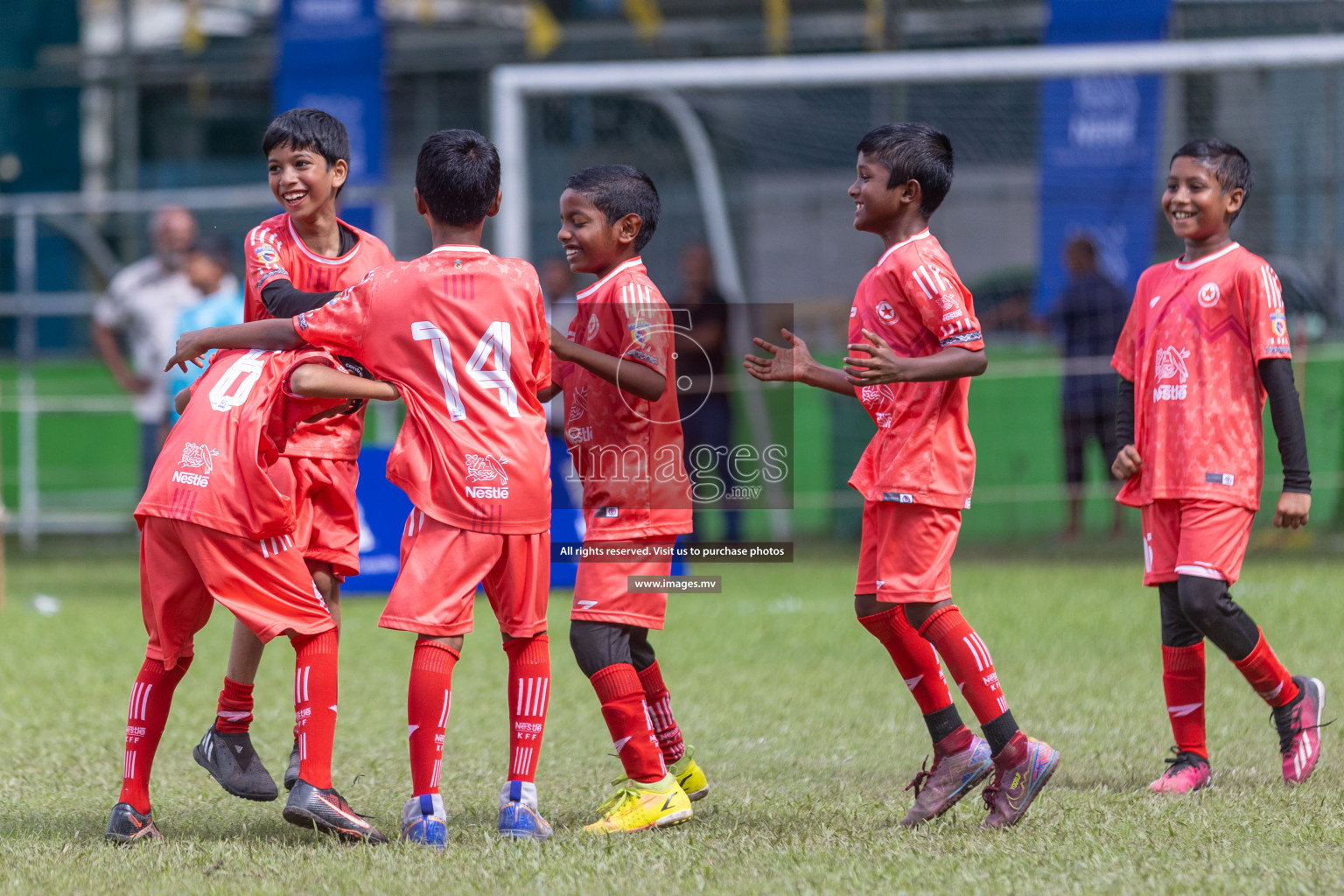 Day 2 of Nestle kids football fiesta, held in Henveyru Football Stadium, Male', Maldives on Thursday, 12th October 2023 Photos: Shuu Abdul Sattar / mages.mv