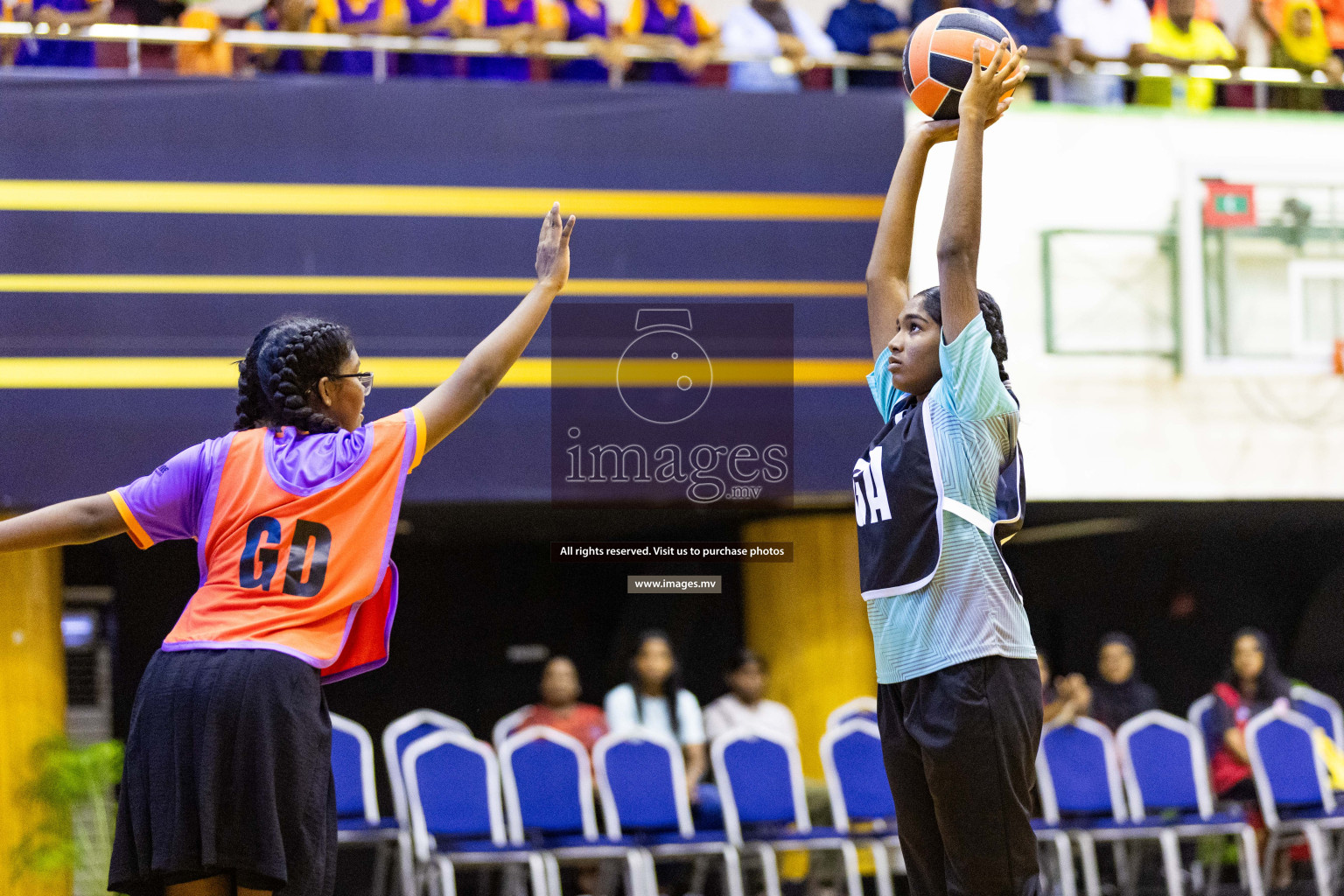 Day2 of 24th Interschool Netball Tournament 2023 was held in Social Center, Male', Maldives on 28th October 2023. Photos: Nausham Waheed / images.mv